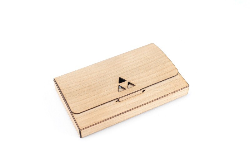Etui en bois pour cartes de visite, Made in France -