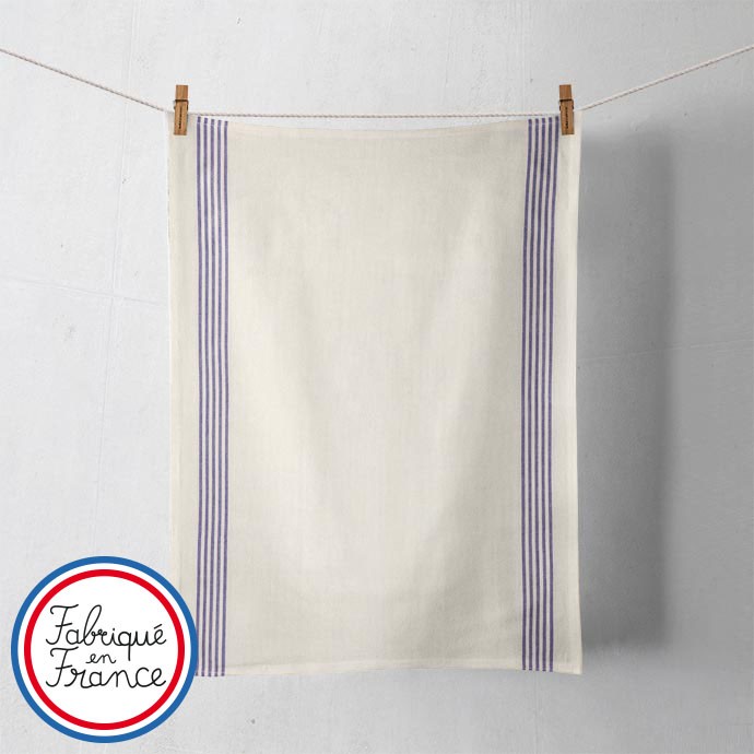 Torchon Rayé en coton - Made in France