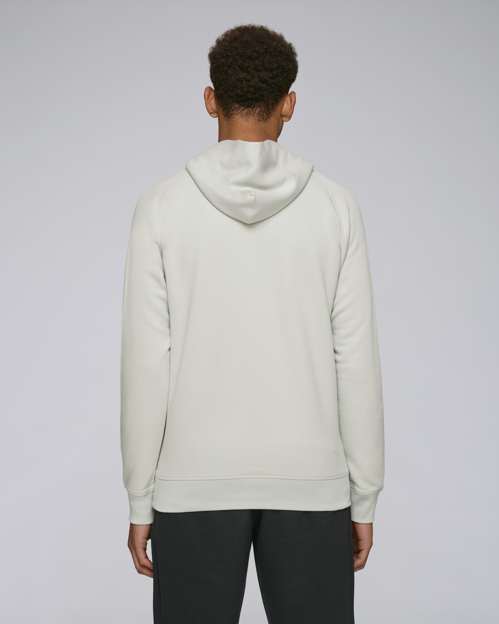 Sweat-shirt coton bio à capuche et manches raglan -