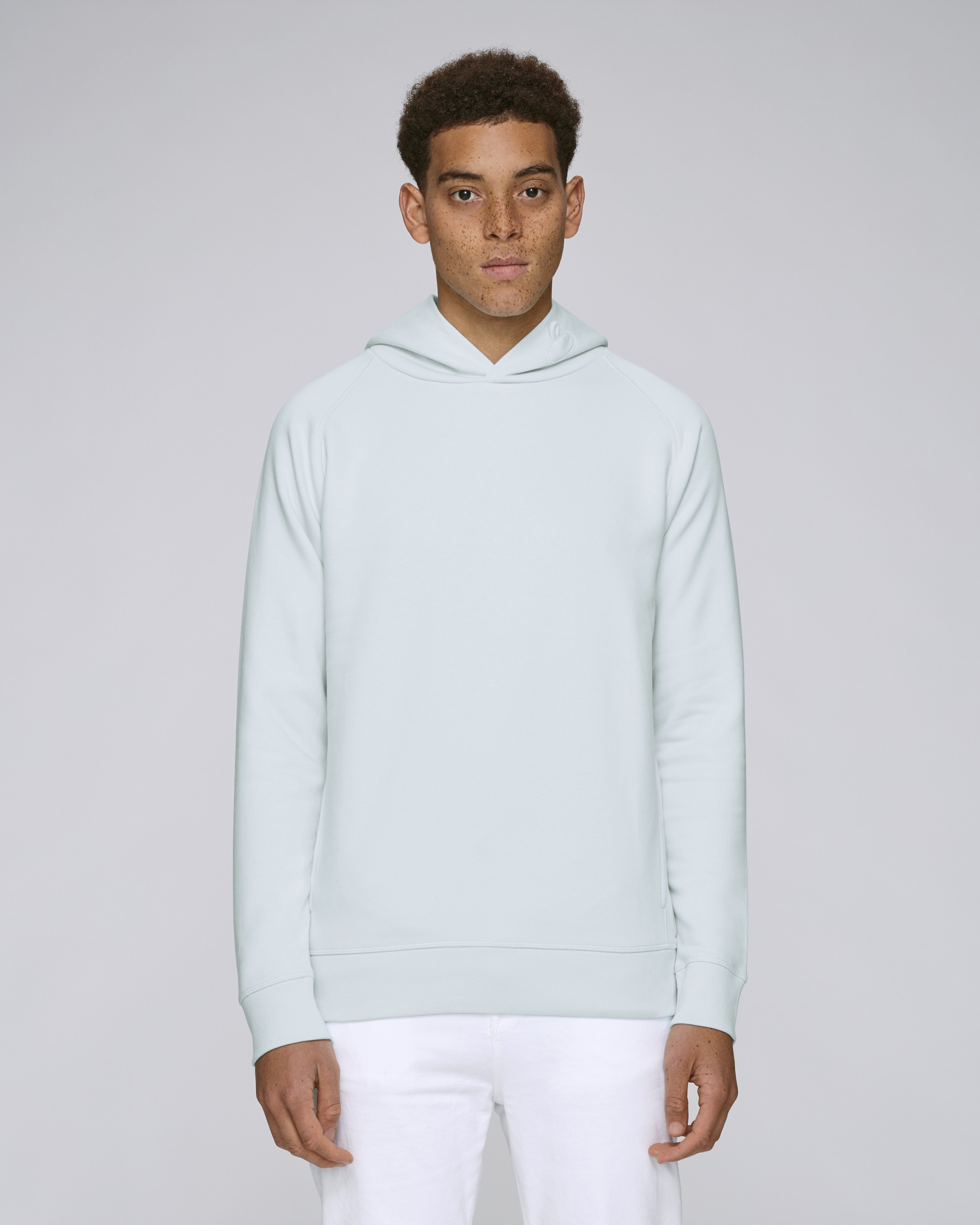 Sweat-shirt coton bio à capuche et manches raglan -