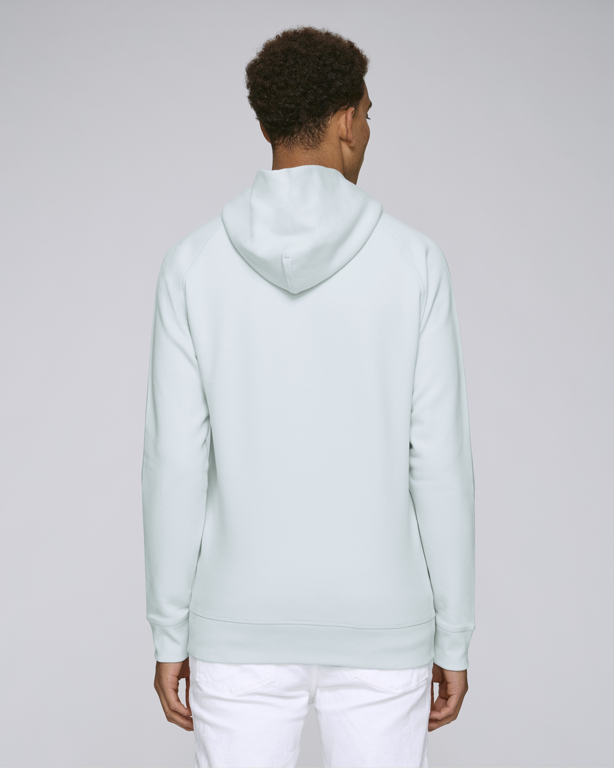 Sweat-shirt coton bio à capuche et manches raglan -