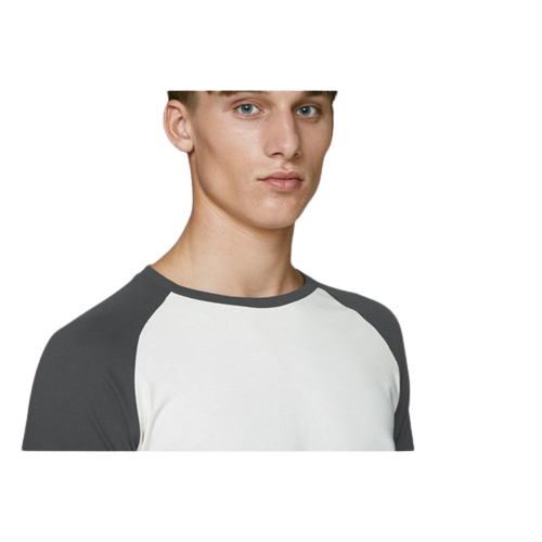 T-shirt manches constrastées unisexe en coton bio - 2