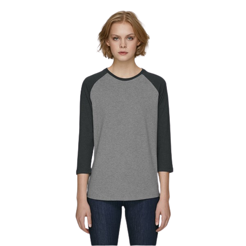 T-shirt manches constrastées unisexe en coton bio - 9