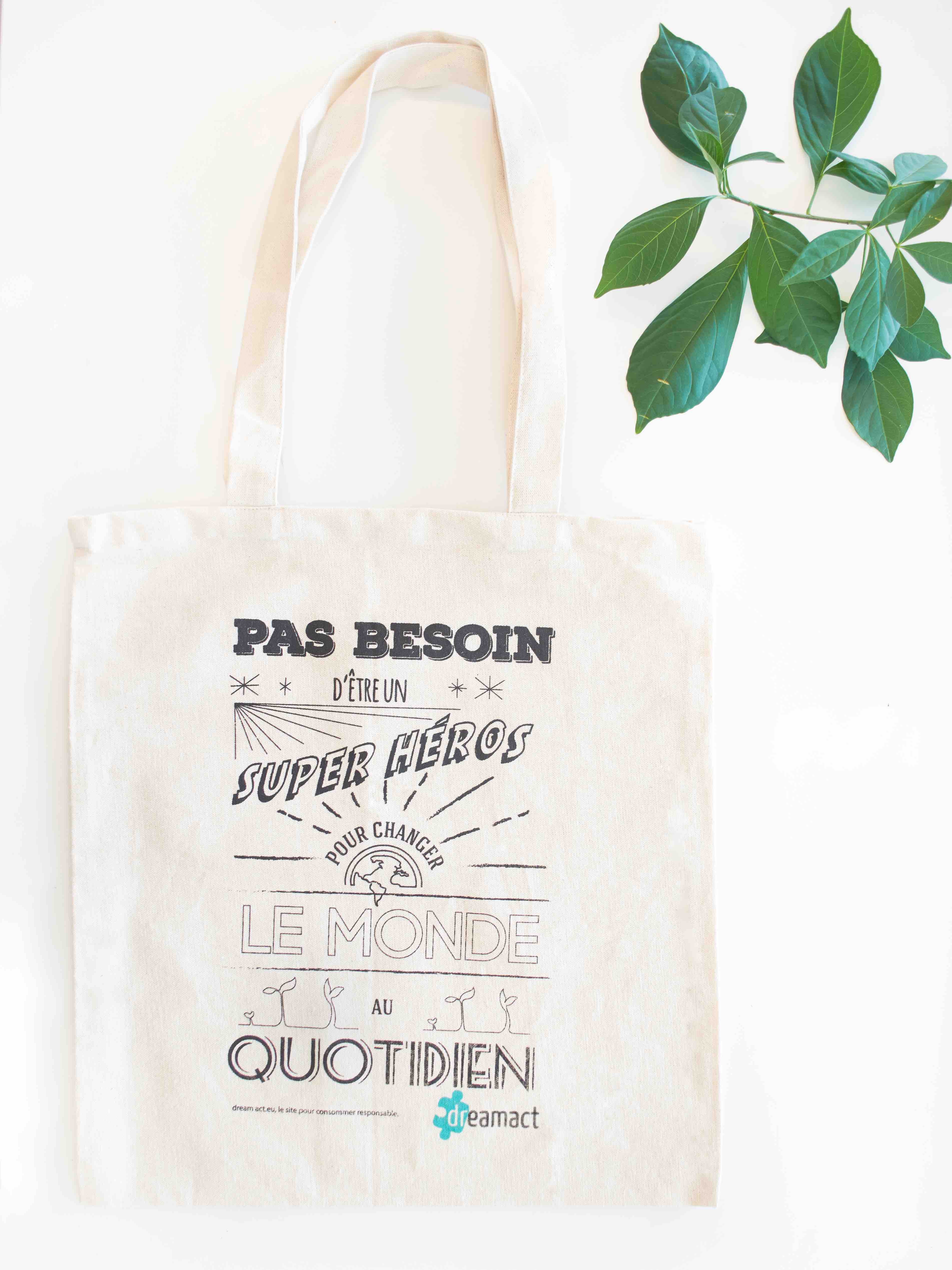 Tote bag en coton et encre bio 320 grammes - Dream Act