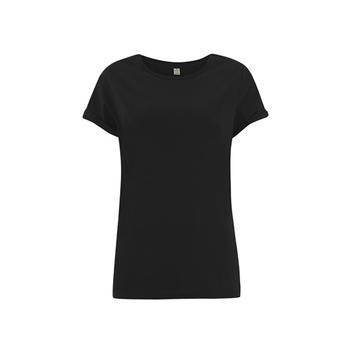 T-Shirt femme manches retroussées 100% coton bio