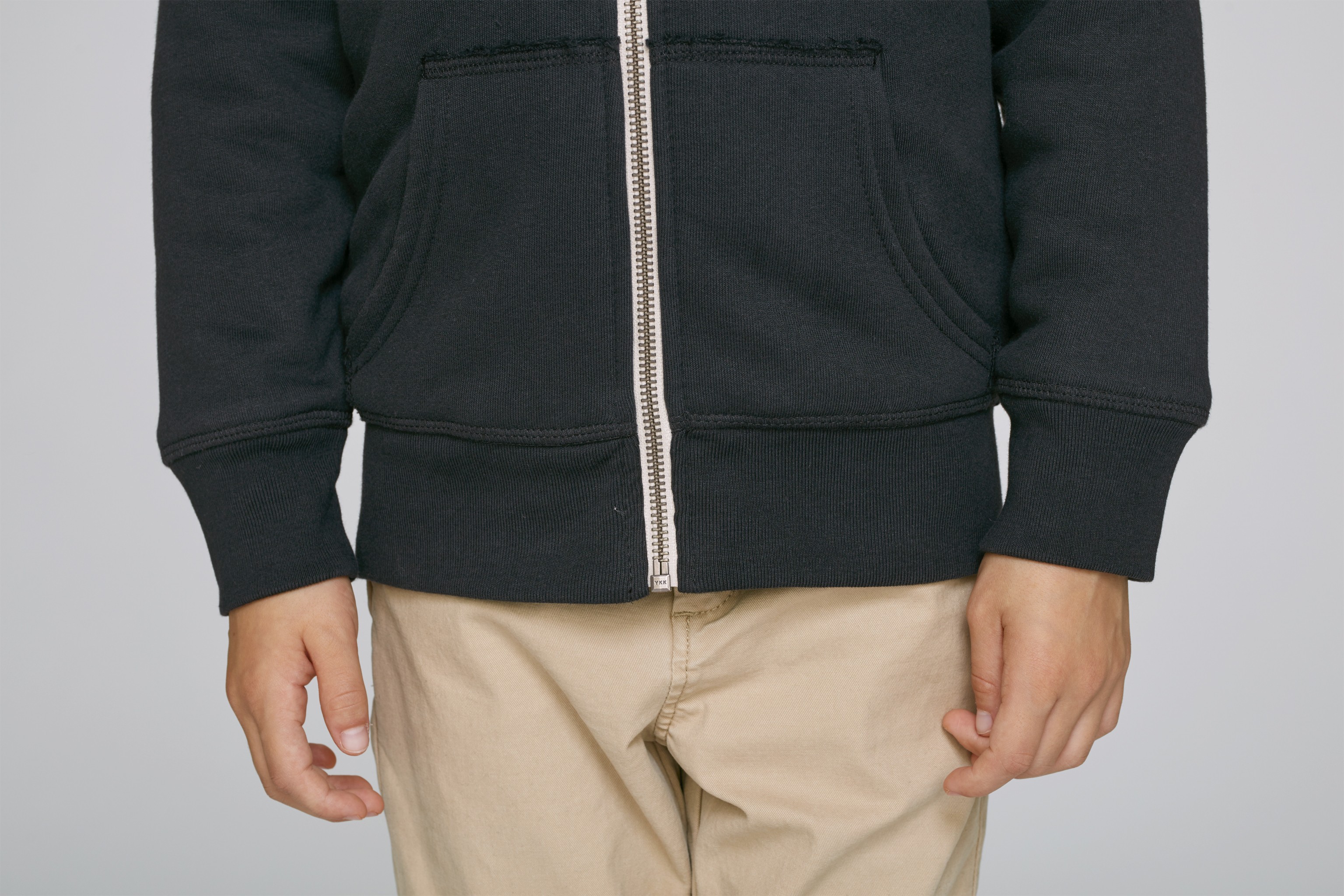 Sweat-shirt à capuche zippé avec doublure enfant -