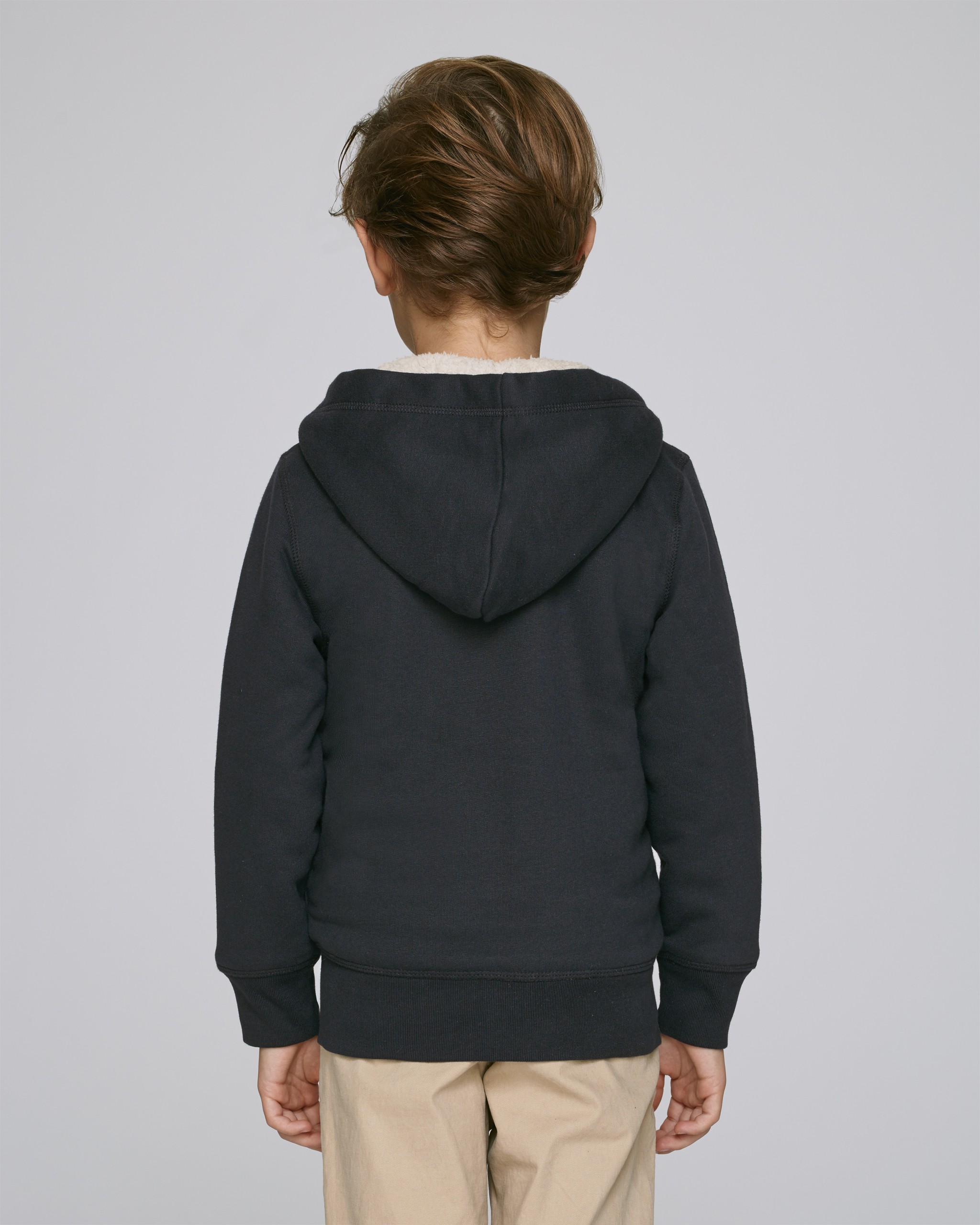 Sweat-shirt à capuche zippé avec doublure enfant -