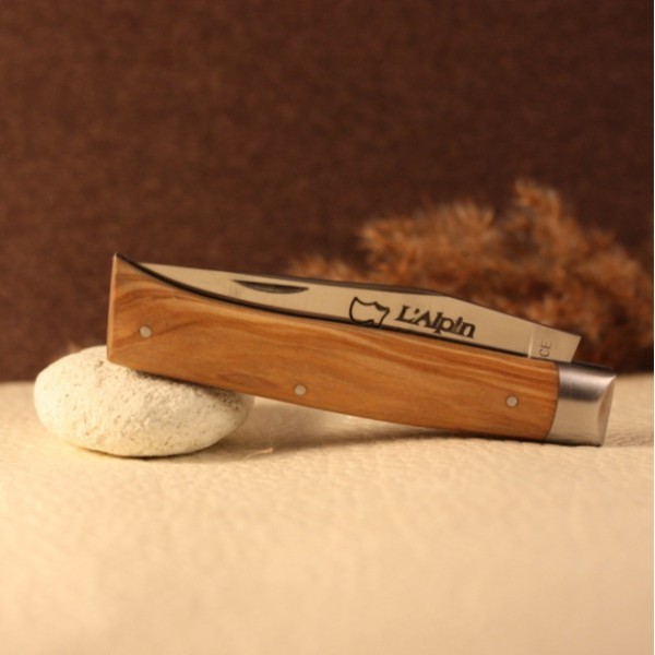 Couteau Alpin En Bois D'Olivier - Made in France - 6