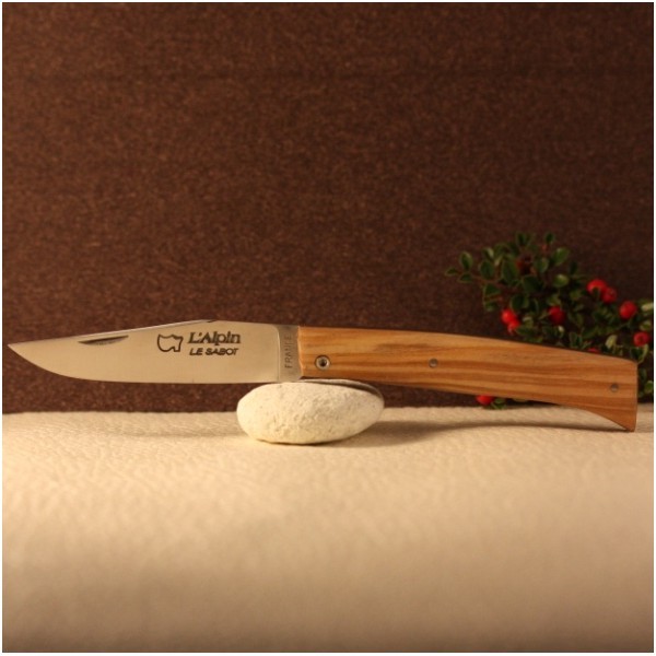 Couteau Alpin En Bois D'Olivier - Made in France - 4