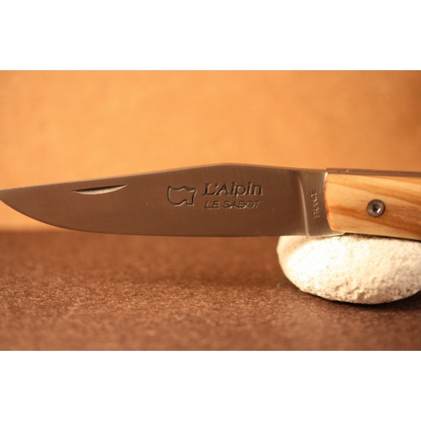 Couteau Alpin En Bois D'Olivier - Made in France - 5