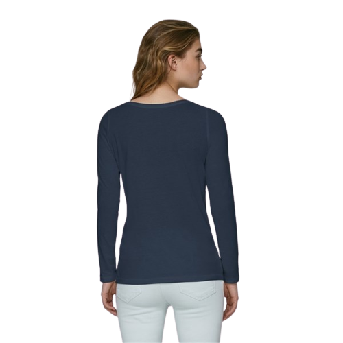 T-shirt coton bio à col rond et manches longues -