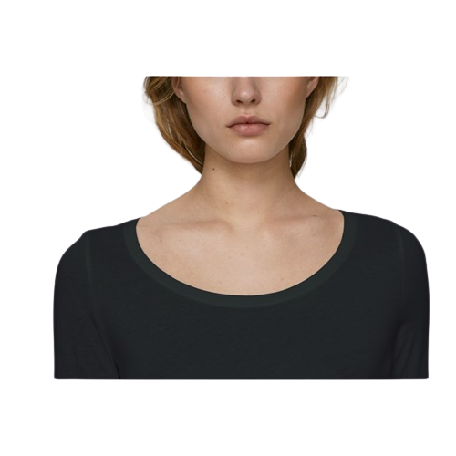 T-shirt coton bio à col rond et manches longues -