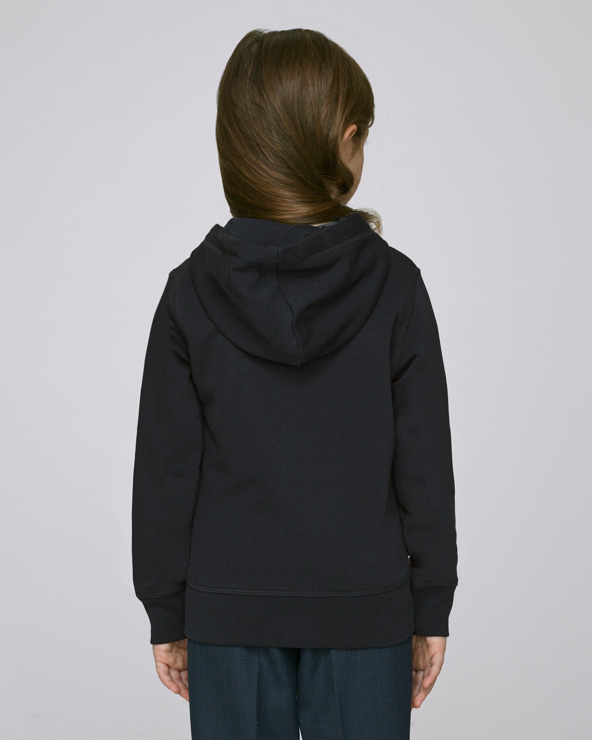 Sweat-shirt en coton bio à capuche zippé enfant -
