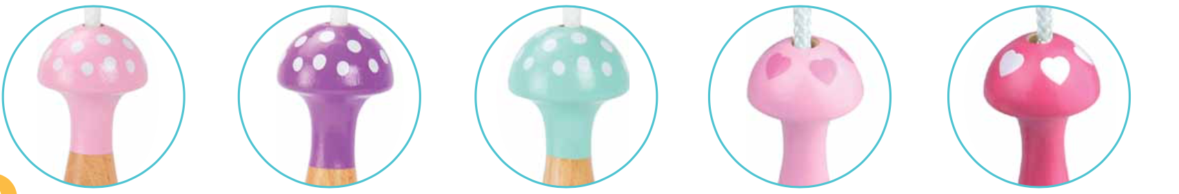 Corde à sauter Champignon Bois certifié Naturel