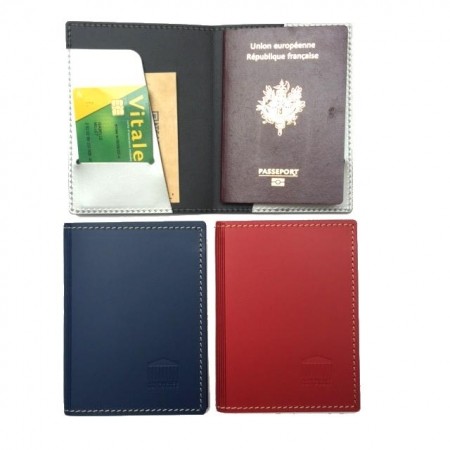 Etui passeport en cuir recyclé - Made In France - 2