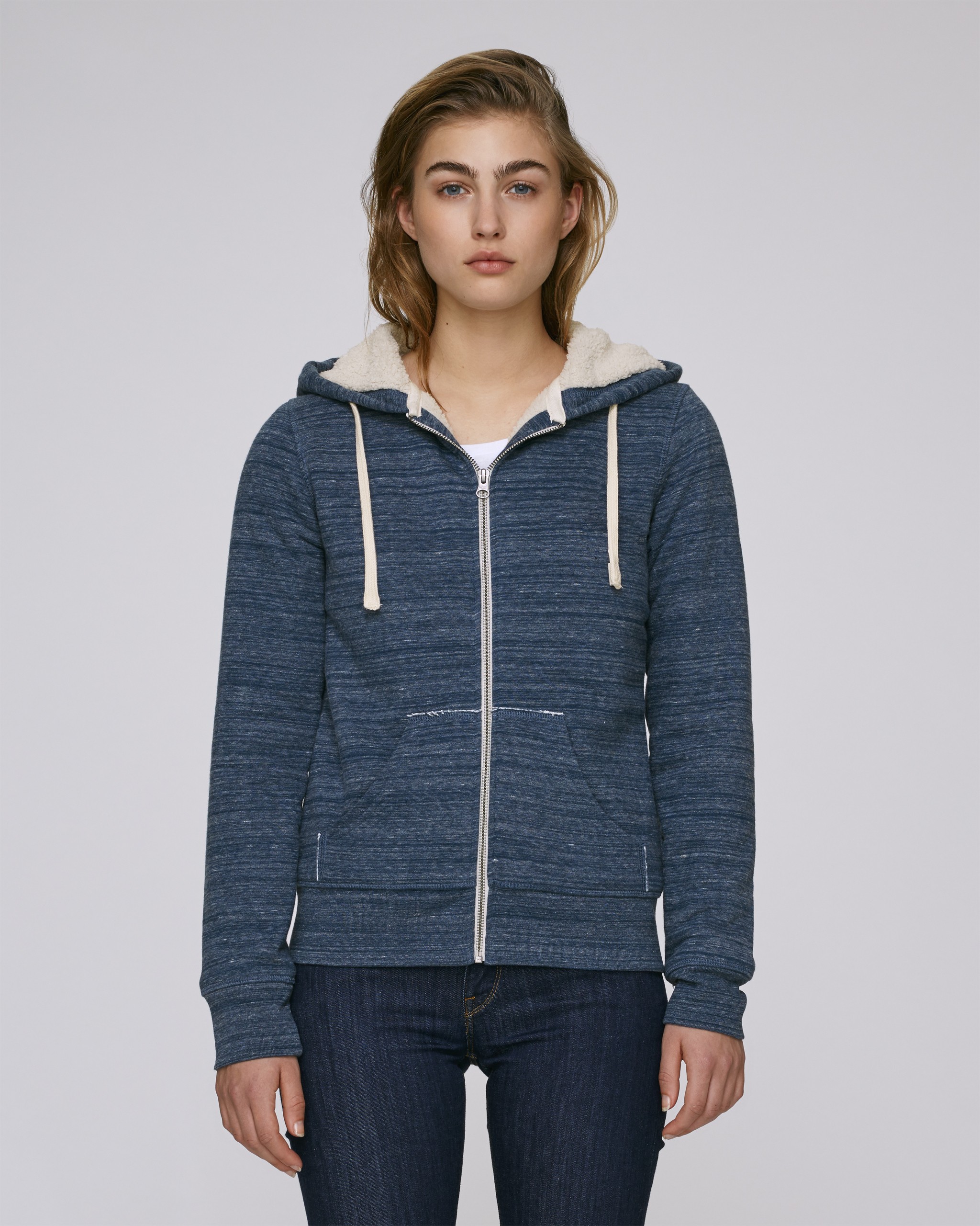 Sweatshirt femme à capuche - polyester recyclé -