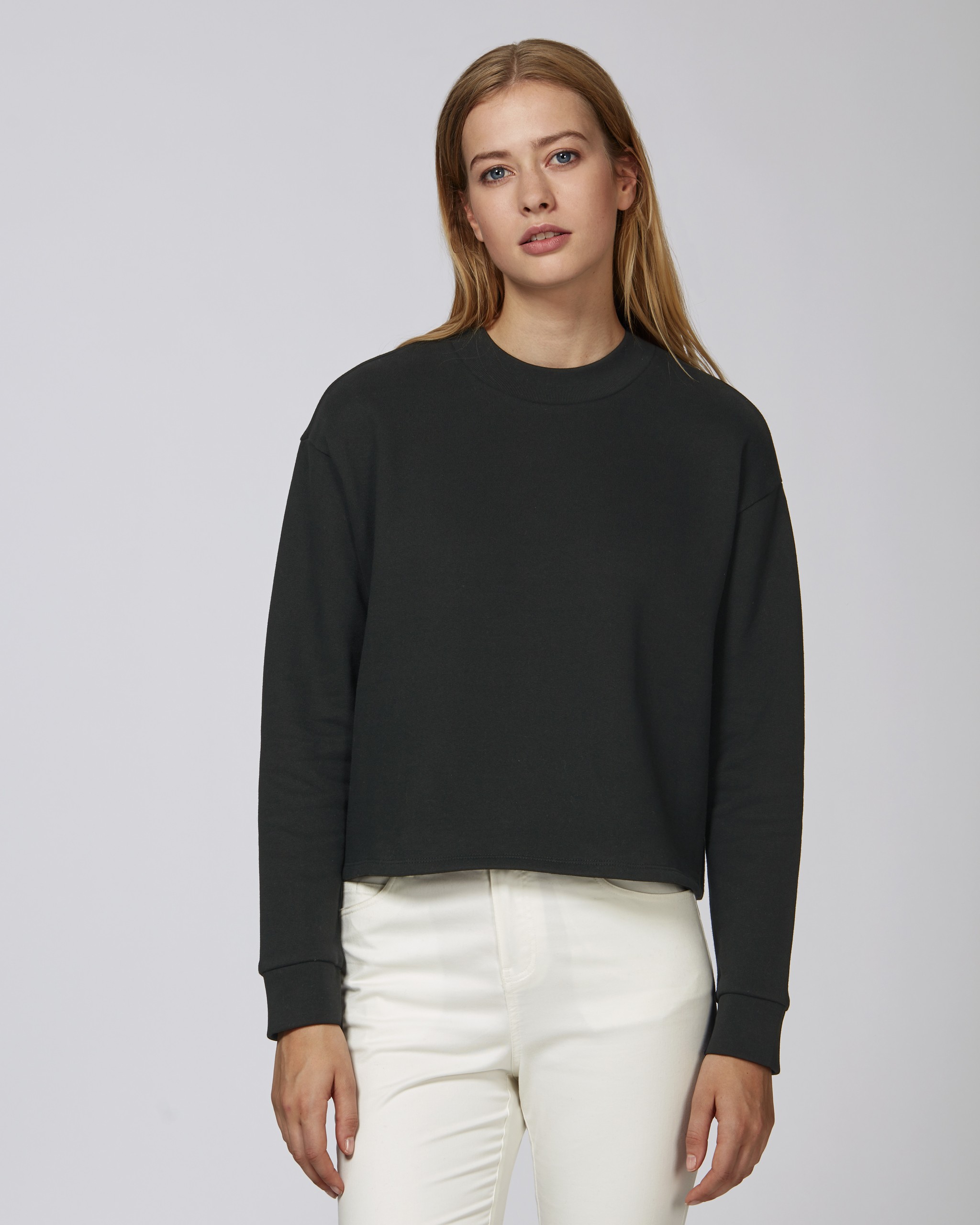 Sweat-shirt crop en coton 100% bio