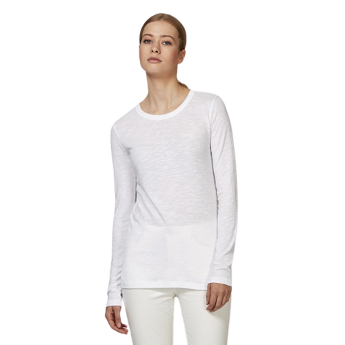 Tee-shirt en coton bio à manches longues femme