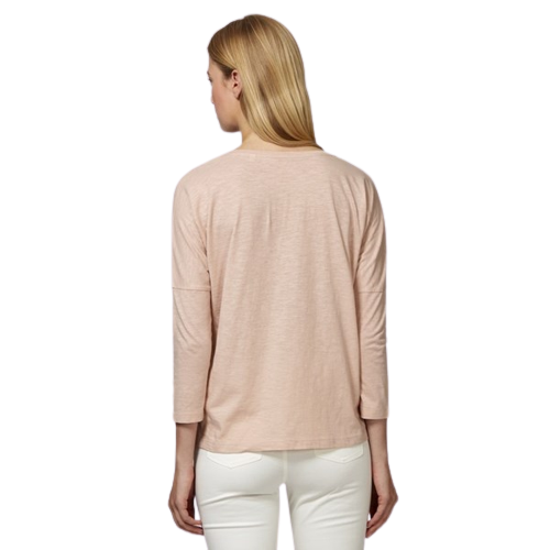 T-shirt coton bio femme avec épaules tombantes -