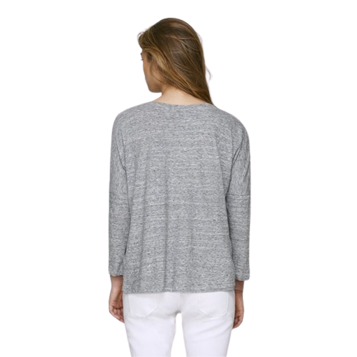 T-shirt coton bio femme avec épaules tombantes -