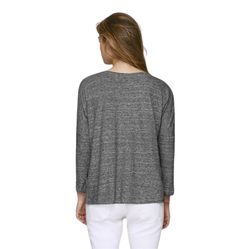 T-shirt coton bio femme avec épaules tombantes -