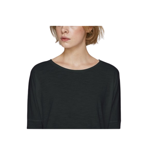 T-shirt coton bio femme avec épaules tombantes -