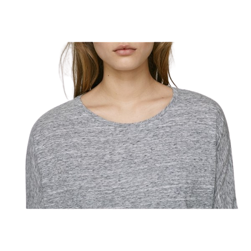 T-shirt coton bio femme avec épaules tombantes -