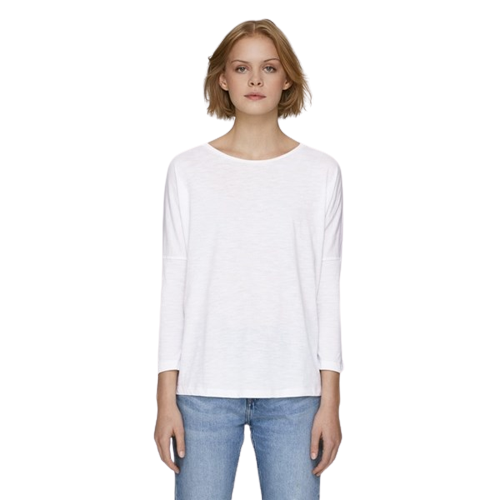 T-shirt coton bio femme avec épaules tombantes