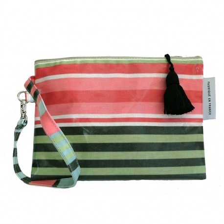 Pochette en toile cirée coton - Made in France