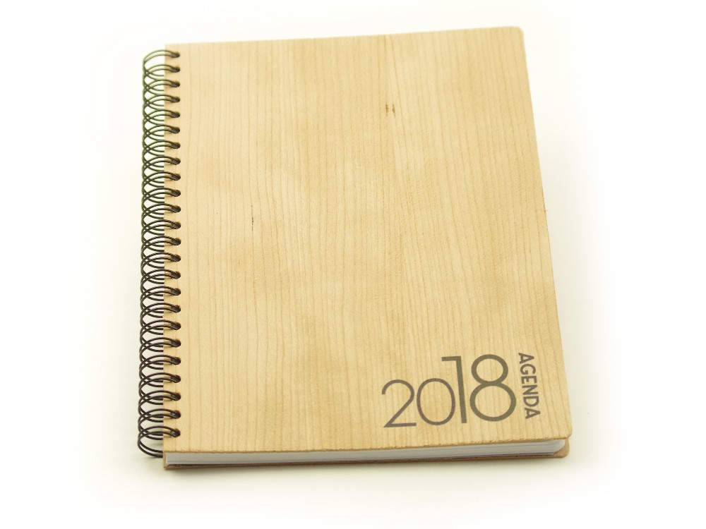 Agenda  en bois de cerisier - Made in France - 3