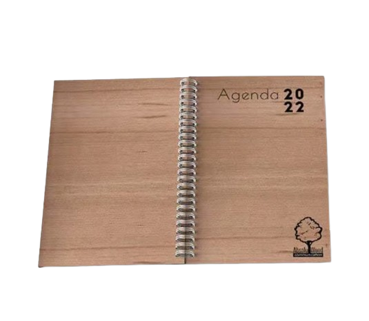 Agenda  en bois de cerisier - Made in France - 2
