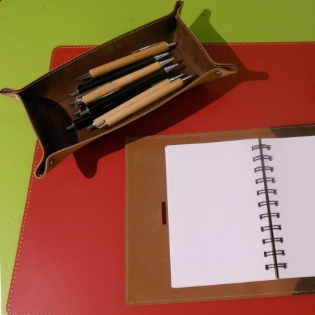 Vide Poche Grand cuir recyclé - Made In France - 8