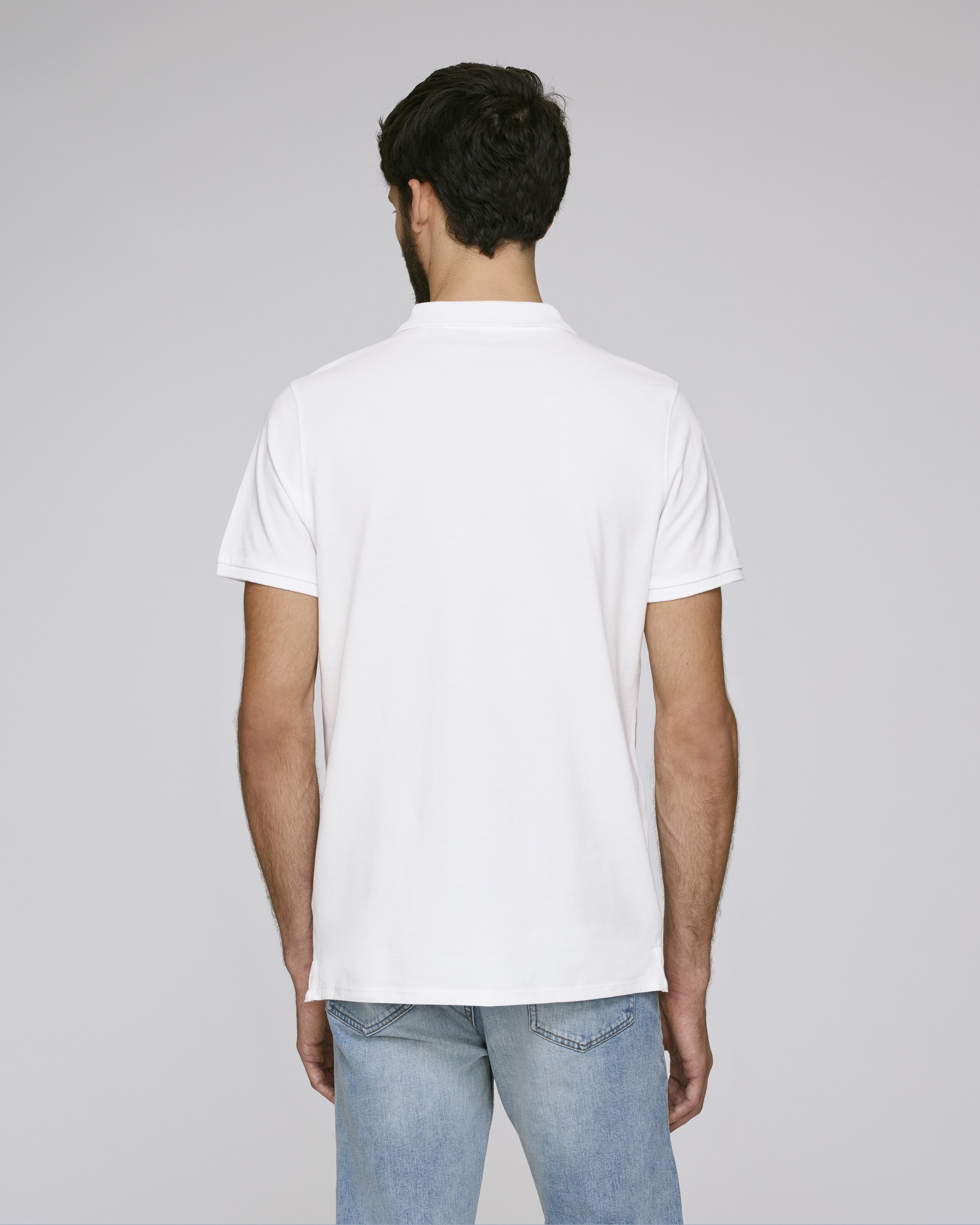 Polo homme 100% coton bio, coupe décontractée avec poche -