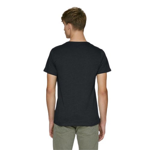 T-shirt col V en coton bio coupe décontractée -
