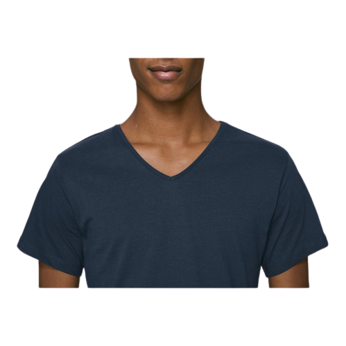 T-shirt col V en coton bio coupe décontractée -