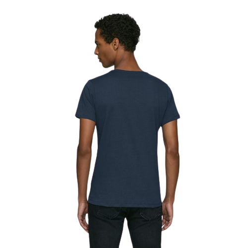T-shirt col V en coton bio coupe décontractée -