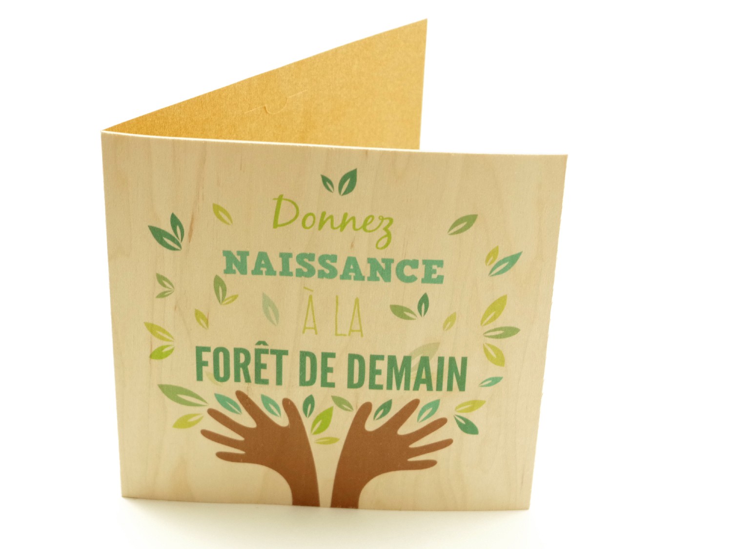 Carte De Voeux Bois Certifié - Made in France