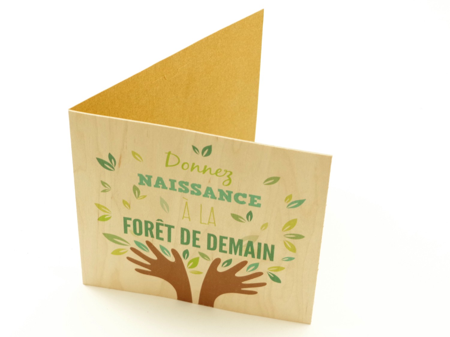 Carte De Voeux Bois Certifié - Made in France -