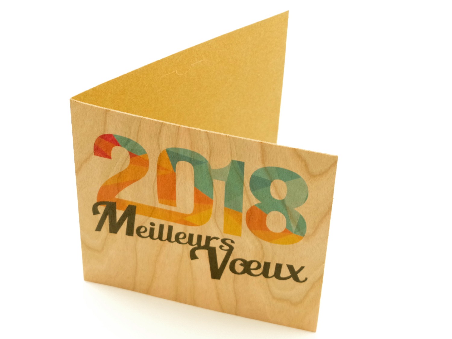 Carte De Voeux Bois Certifié - Made in France -