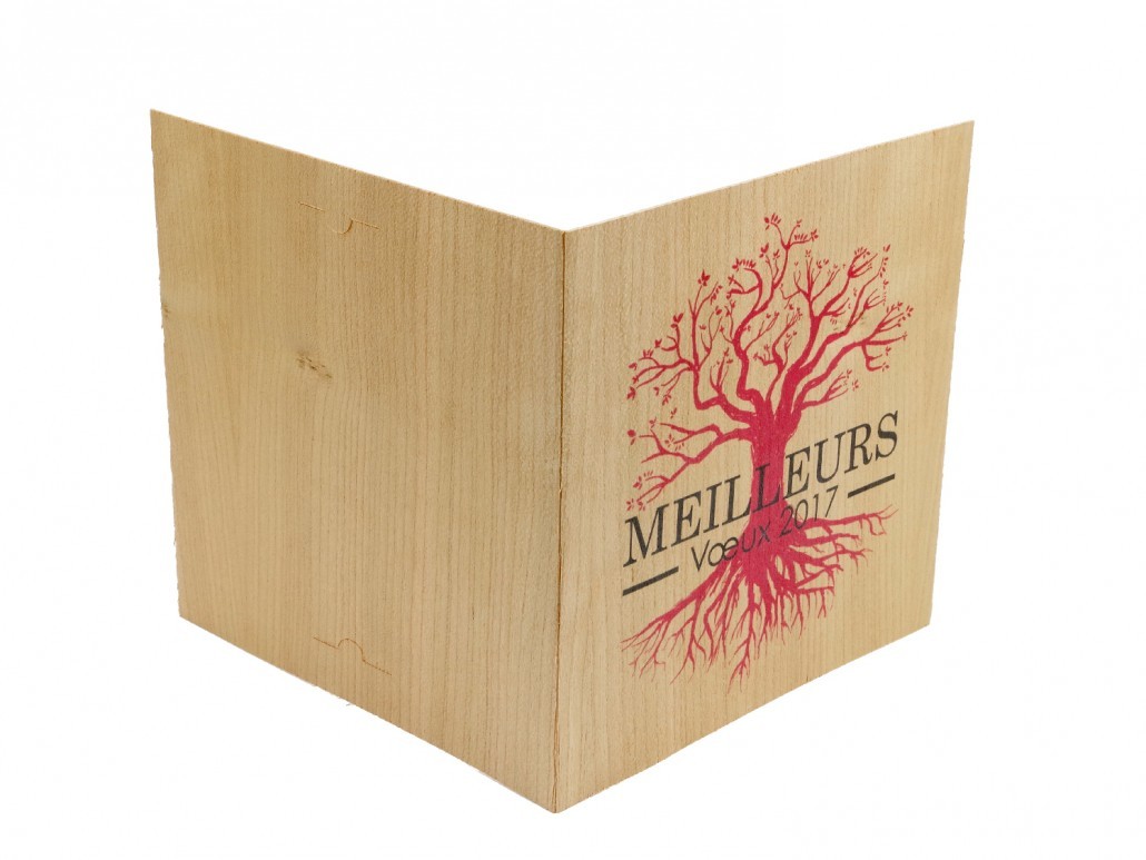 Carte De Voeux Bois Certifié - Made in France -