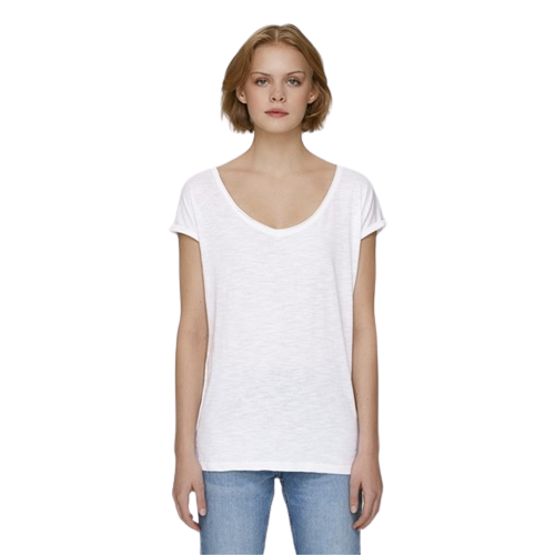 T-shirt coton bio pour femme manches courtes