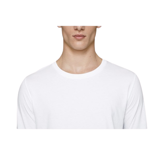 T-shirt coton bio à col rond manches longues -