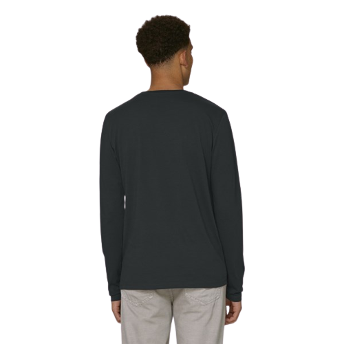 T-shirt coton bio à col rond manches longues -