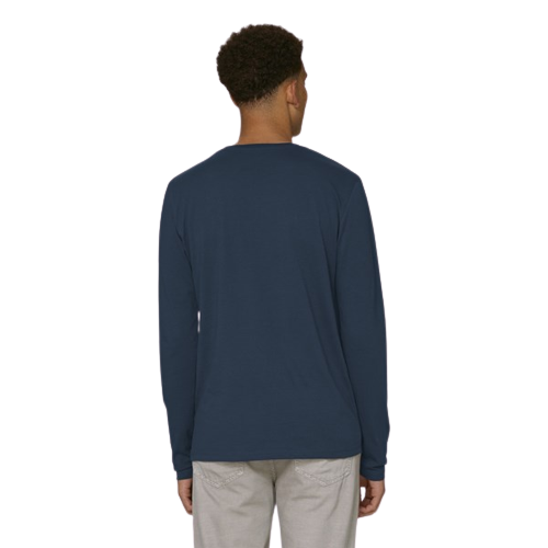 T-shirt coton bio à col rond manches longues -