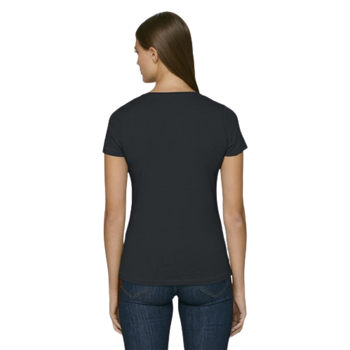 T-shirt coton bio elegant pour femme à col V -