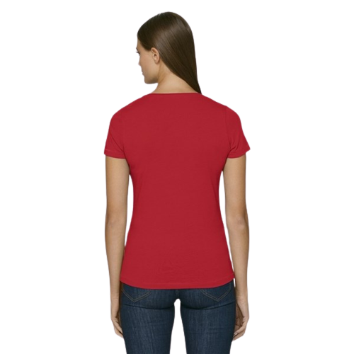 T-shirt coton bio elegant pour femme à col V -
