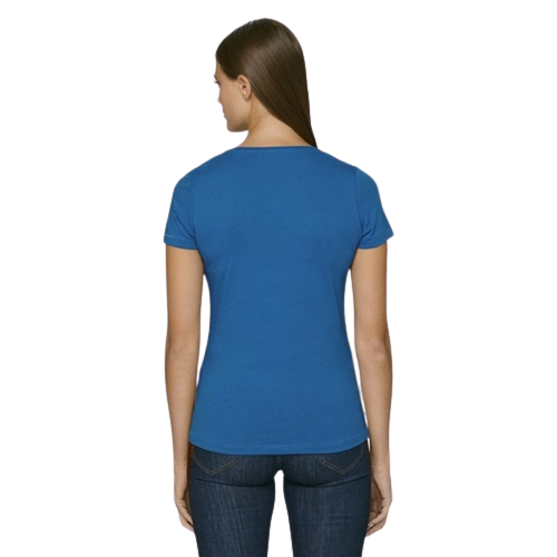 T-shirt coton bio elegant pour femme à col V -