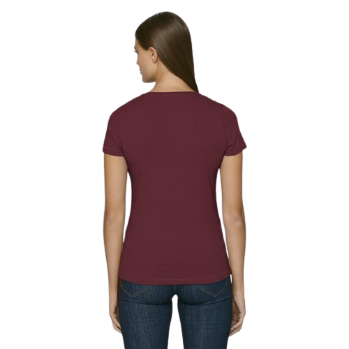 T-shirt coton bio elegant pour femme à col V -