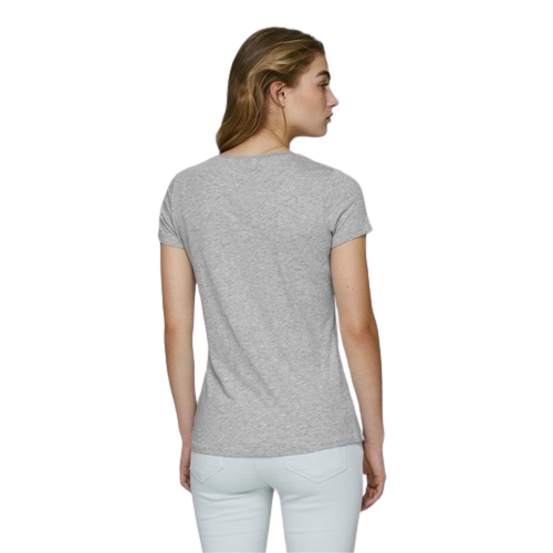 T-shirt coton bio elegant pour femme à col V -