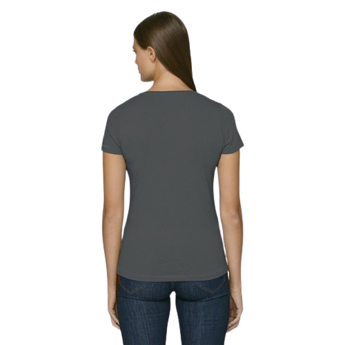 T-shirt coton bio elegant pour femme à col V -